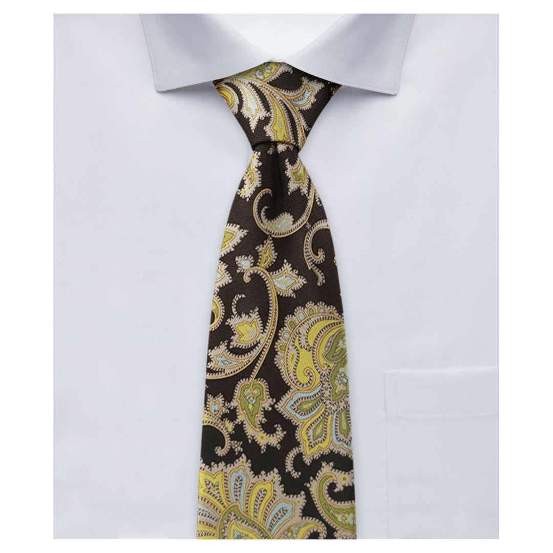 English Paisley Tie - Brown