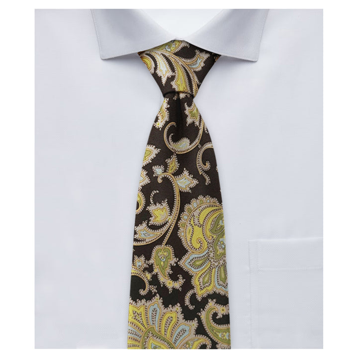 English Paisley Tie - Brown
