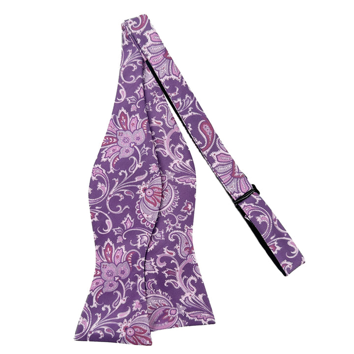 English Paisley Self-Tie Bow Tie - Purple