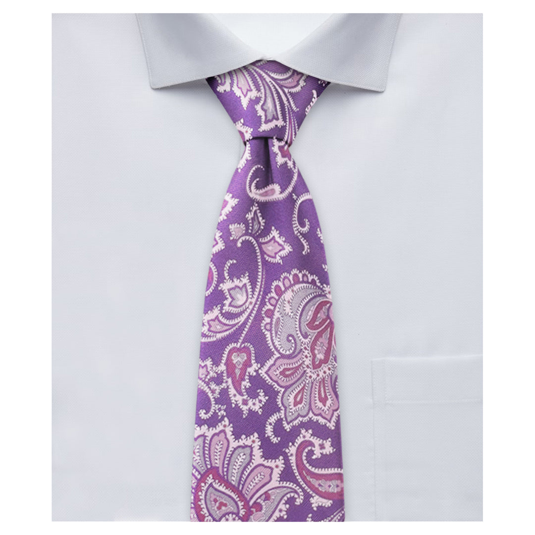 English Paisley Tie - Purple