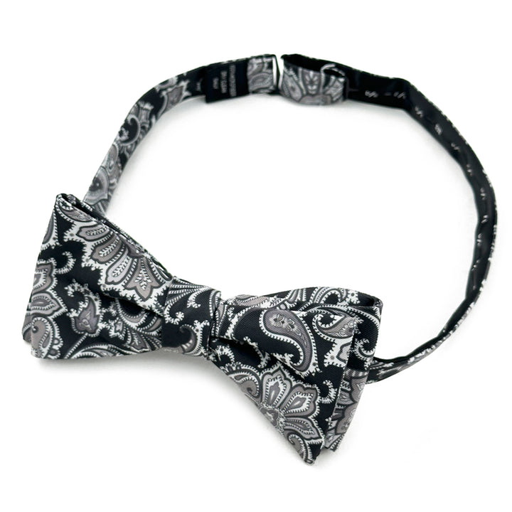English Paisley Self-Tie Bow Tie - Gray