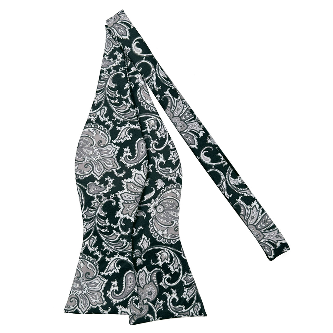 English Paisley Self-Tie Bow Tie - Gray
