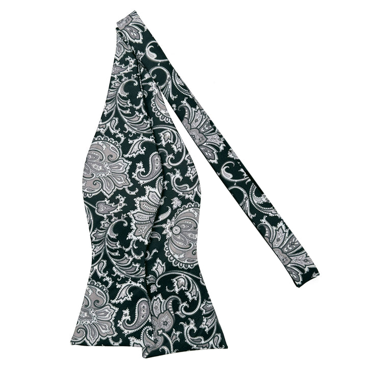English Paisley Self-Tie Bow Tie - Gray