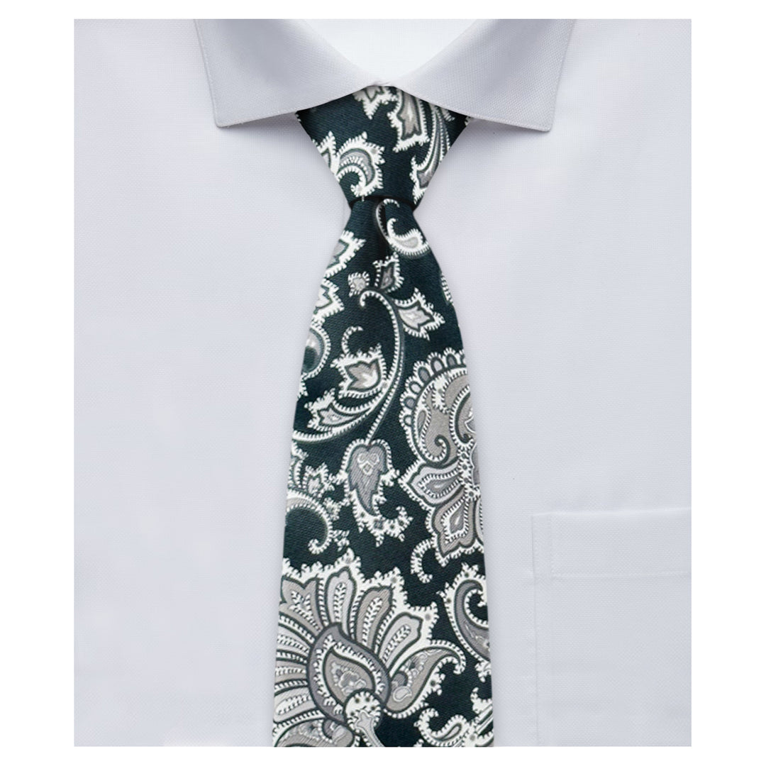 English Paisley Tie - Gray