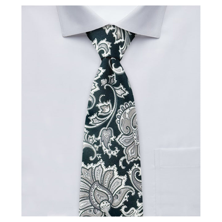 English Paisley Tie - Gray
