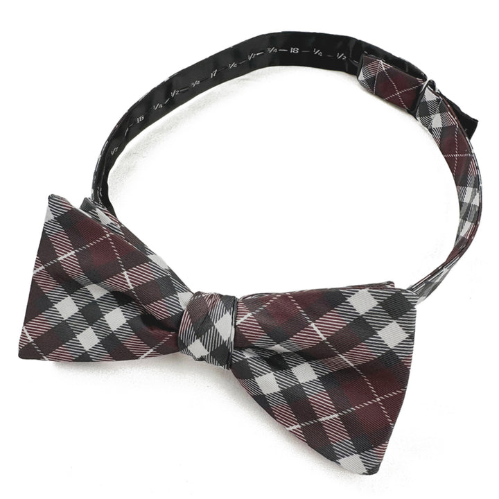 Picnic Plaid Self-Tie Bow Tie - Red