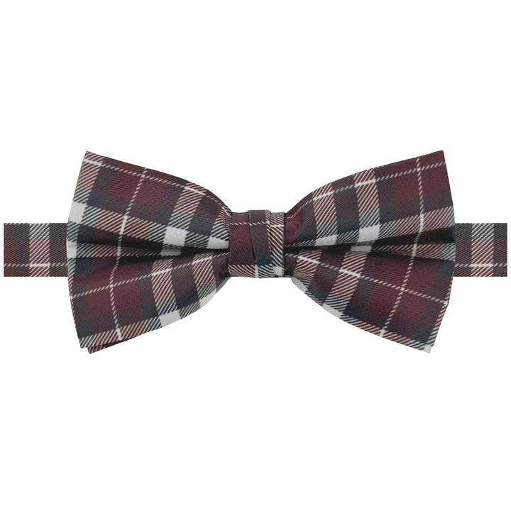 Picnic Plaid Banded Bow Tie - Red