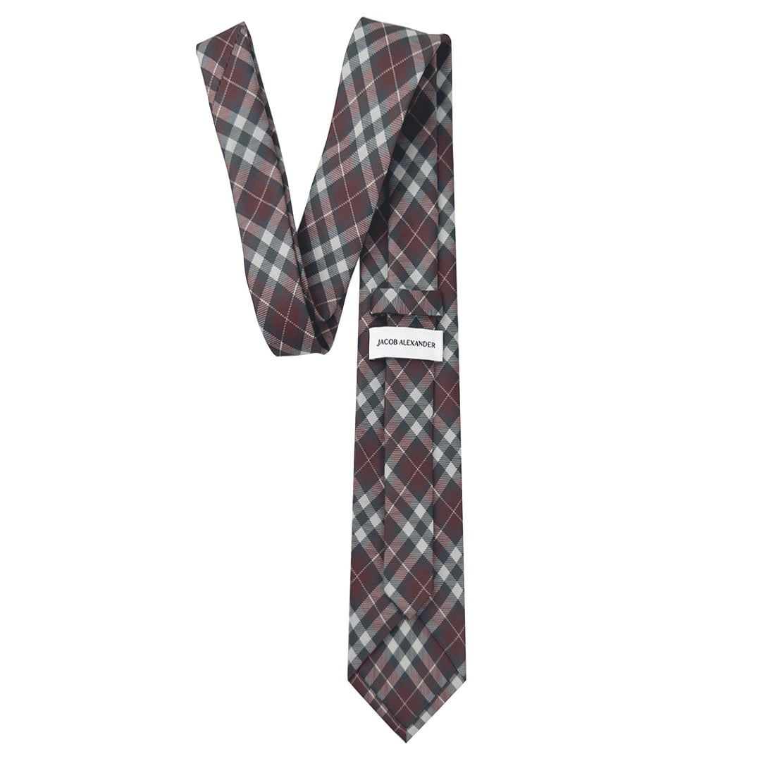 Picnic Plaid Slim Tie - Red