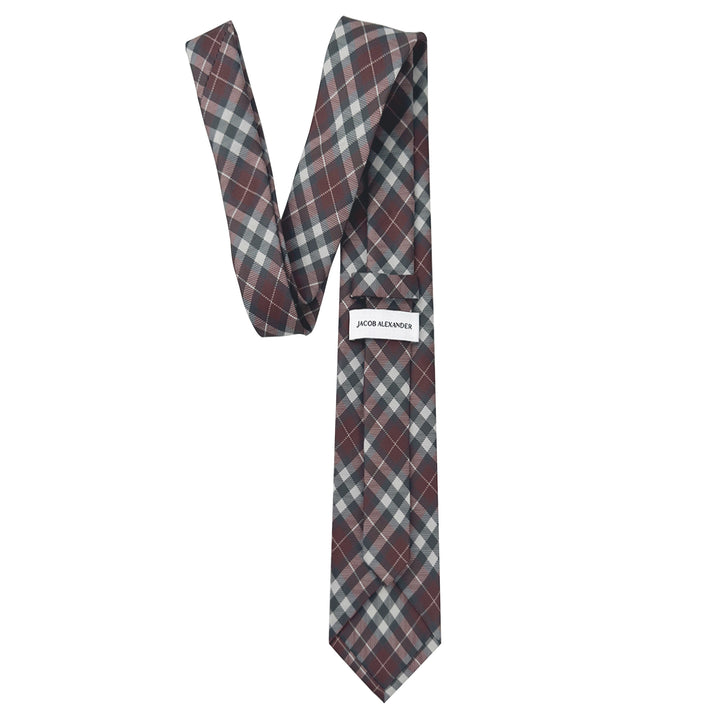 Picnic Plaid Slim Tie - Red