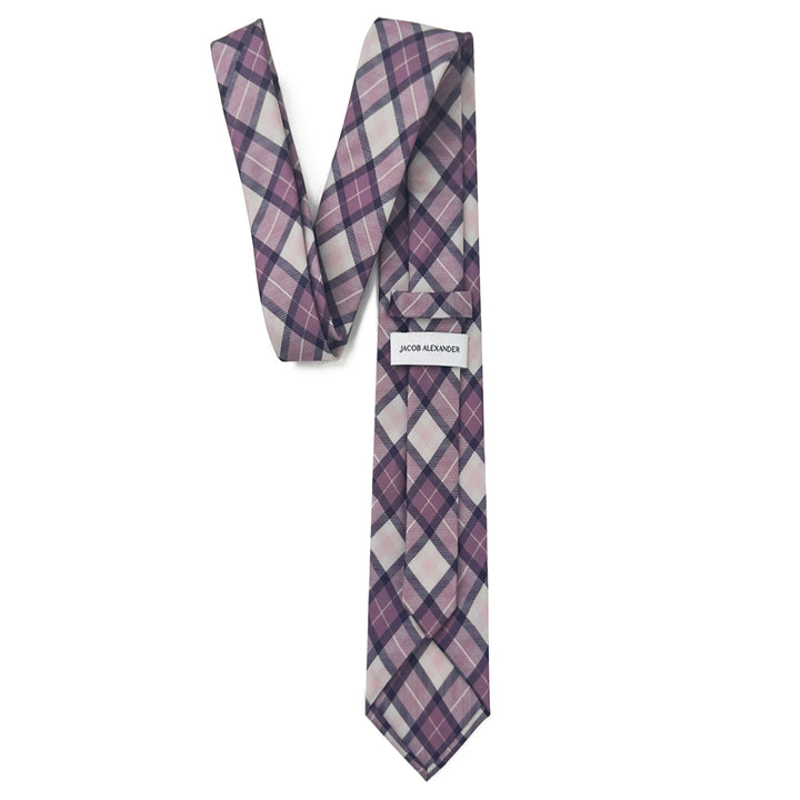 Picnic Plaid Slim Tie - Purple