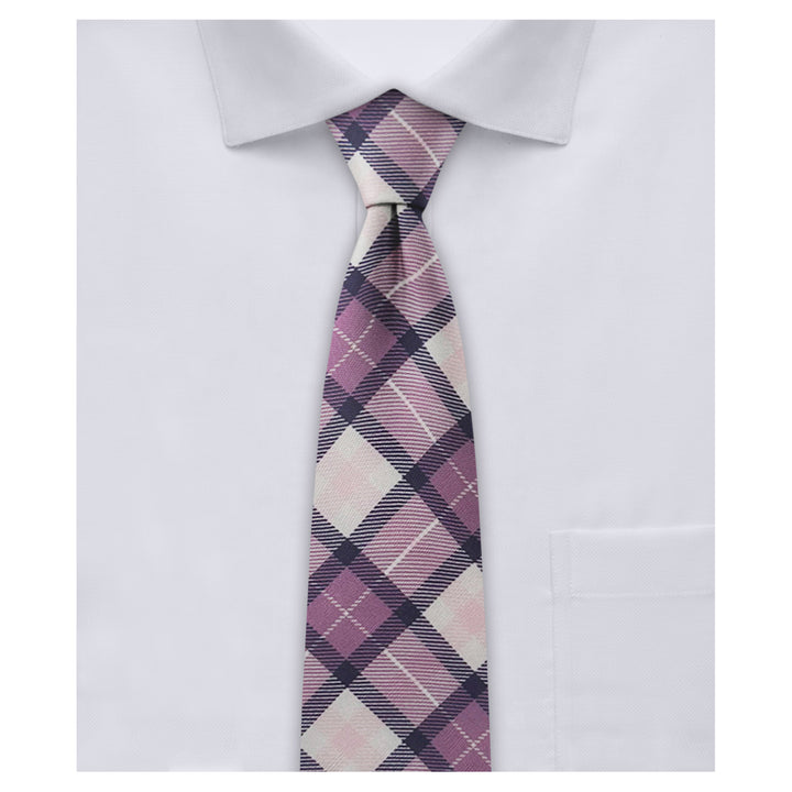 Picnic Plaid Slim Tie - Purple