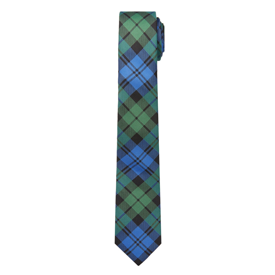 Kid's Prep Black Watch Tartan Plaid Tie