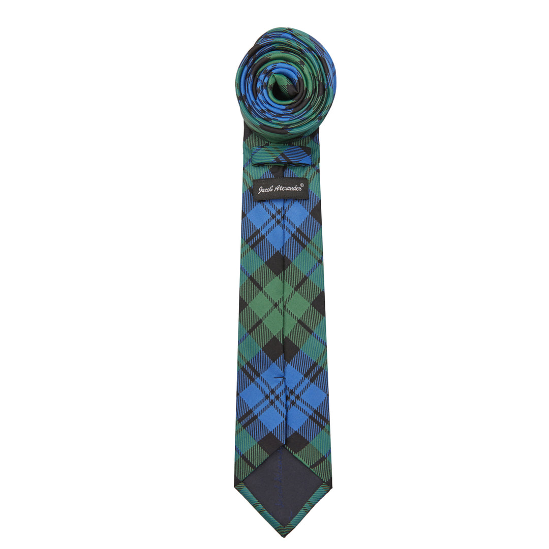 Black Watch Tartan Plaid Slim Tie