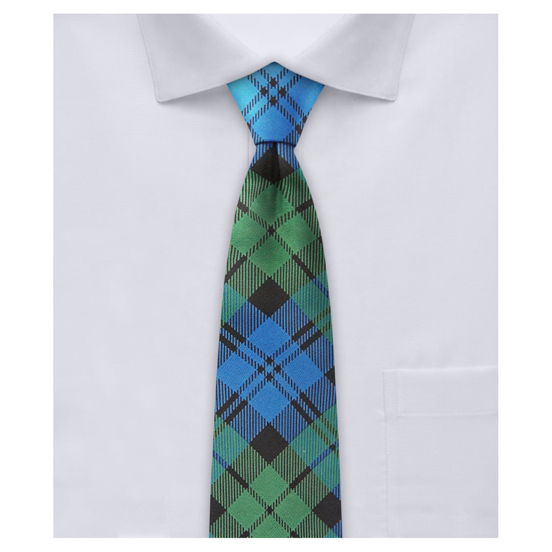 Black Watch Tartan Plaid Slim Tie