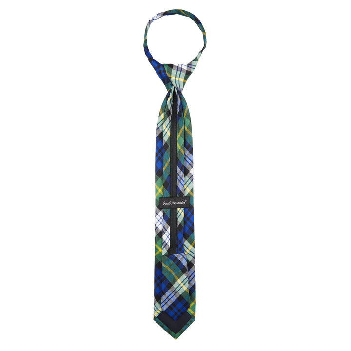Kid's Dress Gordon Tartan Plaid 14" Zipper Tie