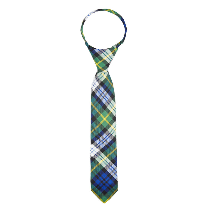 Kid's Dress Gordon Tartan Plaid 11" Zipper Tie