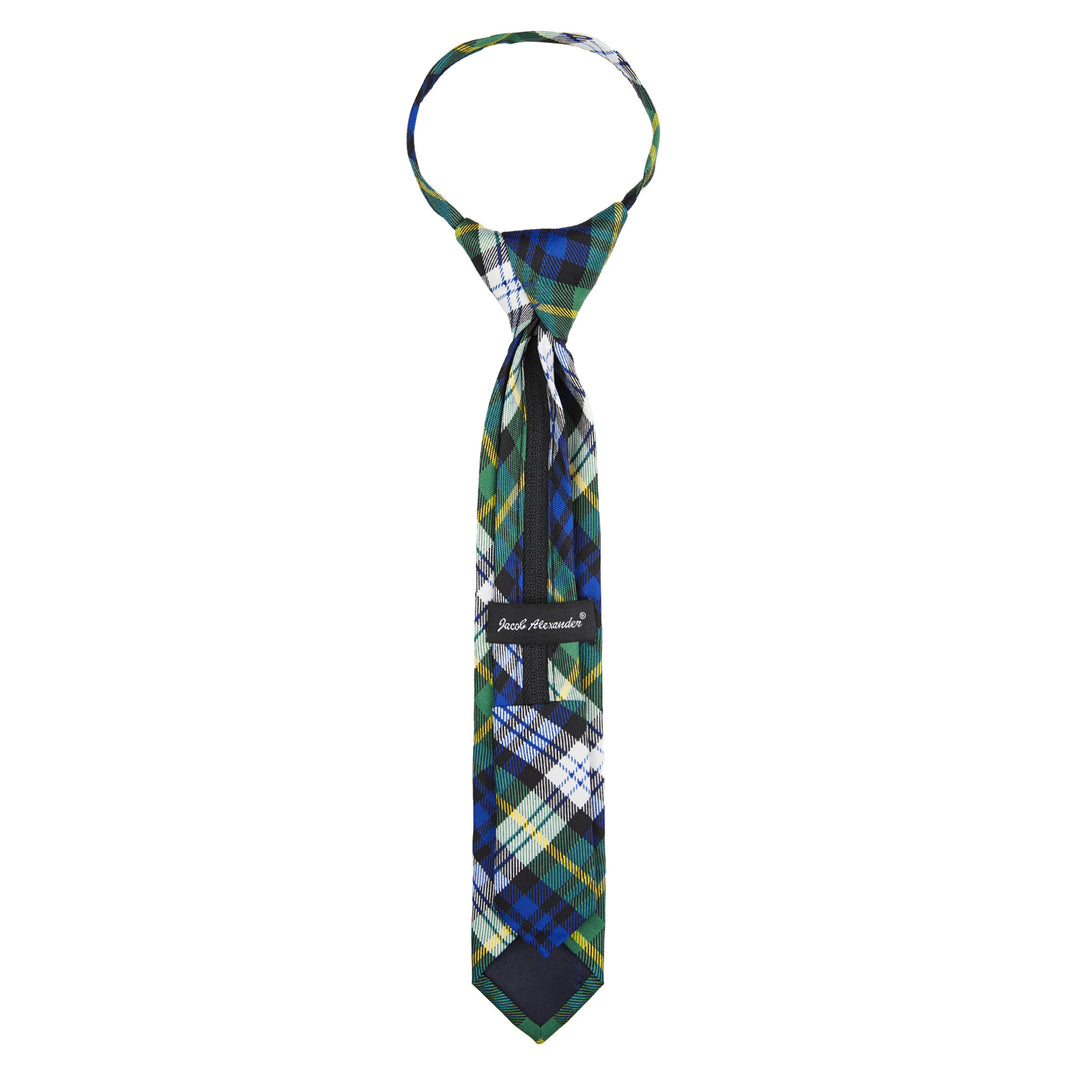 Kid's Dress Gordon Tartan Plaid 11" Zipper Tie