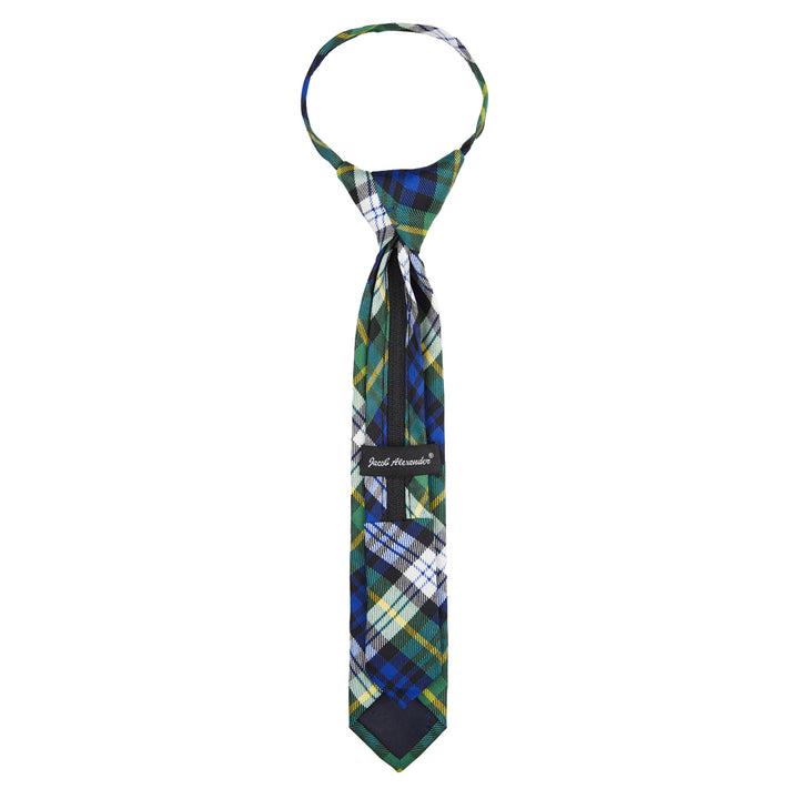 Kid's Dress Gordon Tartan Plaid 11" Zipper Tie