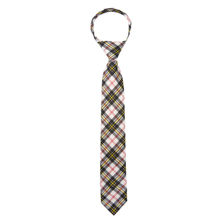 Kid's MacPherson Tartan Plaid 14" Zipper Tie