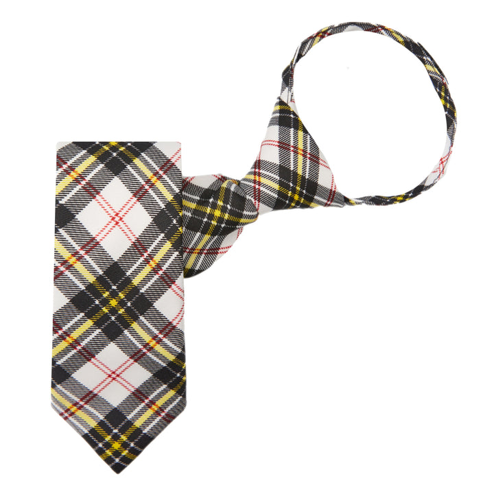 Kid's MacPherson Tartan Plaid 11" Zipper Tie
