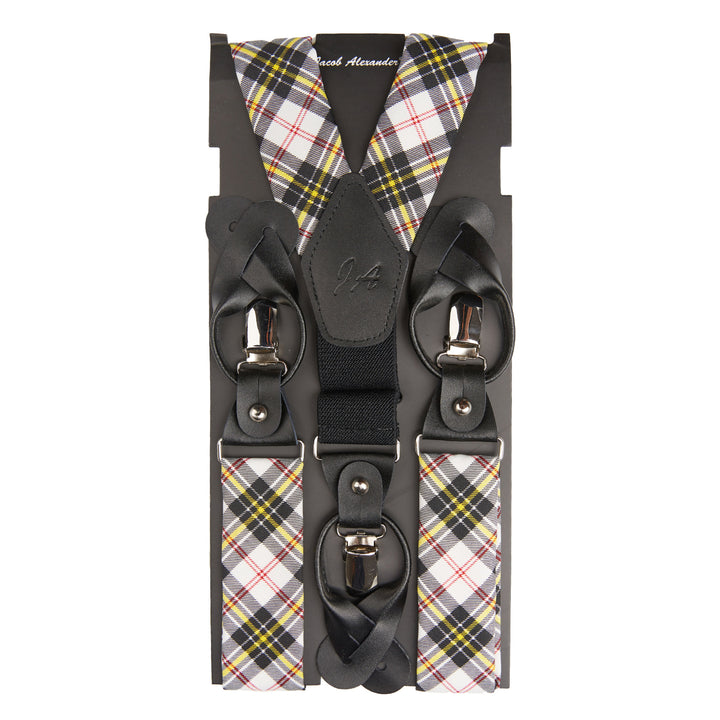MacPherson Tartan Plaid Y-Back Suspenders