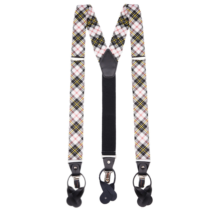 MacPherson Tartan Plaid Y-Back Suspenders