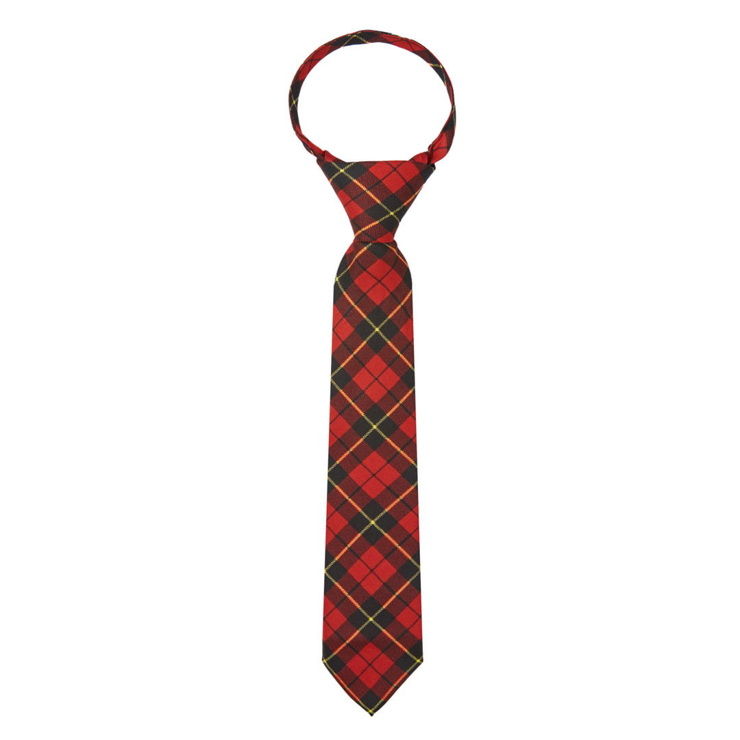 Kid's Wallace Tartan Plaid 11" Zipper Tie