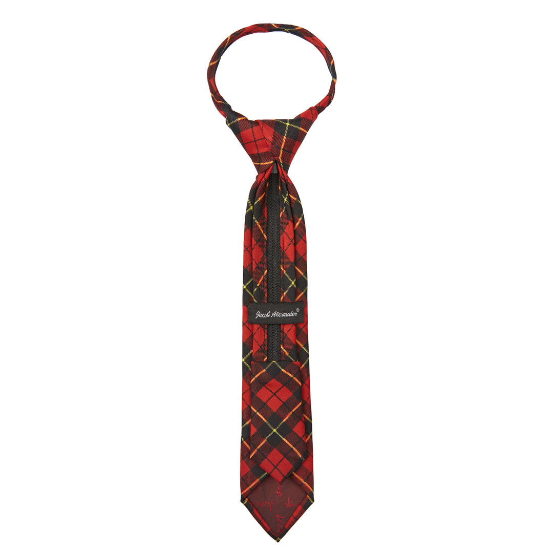 Kid's Wallace Tartan Plaid 11" Zipper Tie