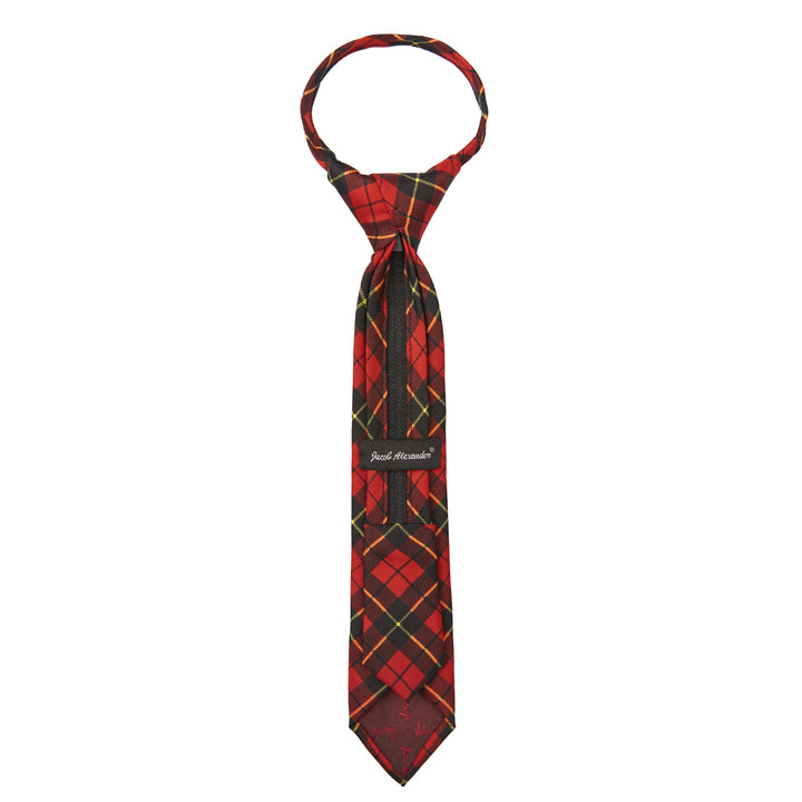 Kid's Wallace Tartan Plaid 11" Zipper Tie