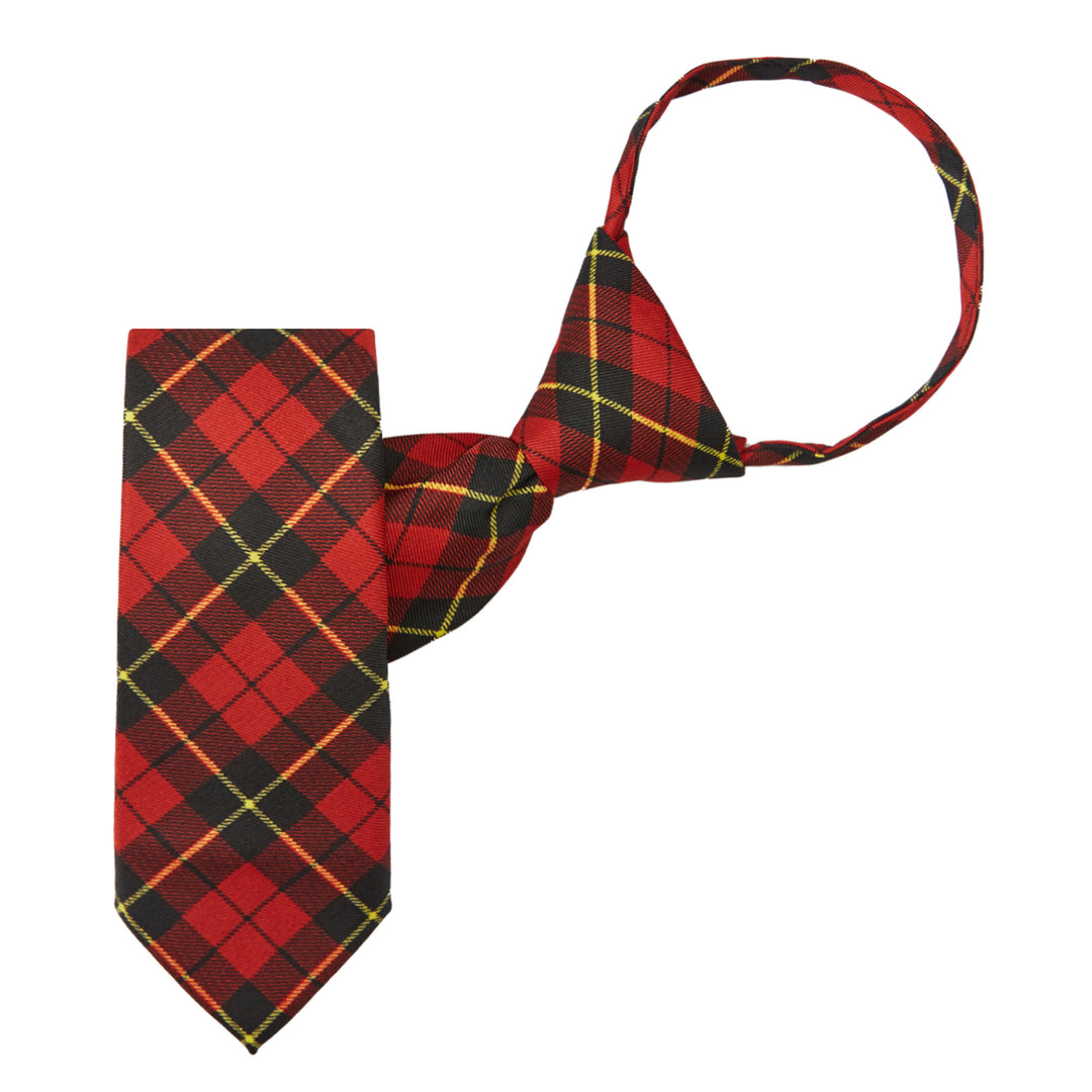 Kid's Wallace Tartan Plaid 11" Zipper Tie