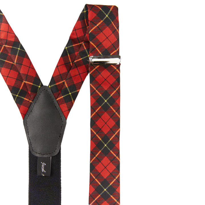 Wallace Tartan Plaid Y-Back Suspenders