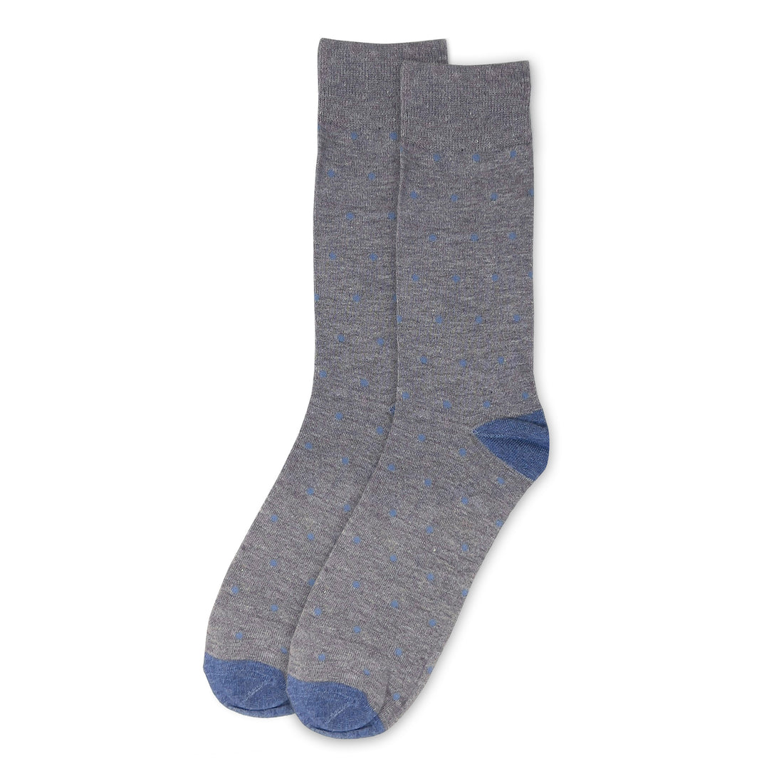 Polka Dots Crew Socks - Light Gray