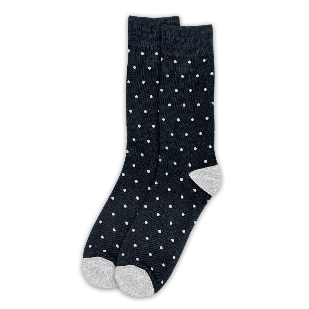 Polka Dots Crew Socks - Black
