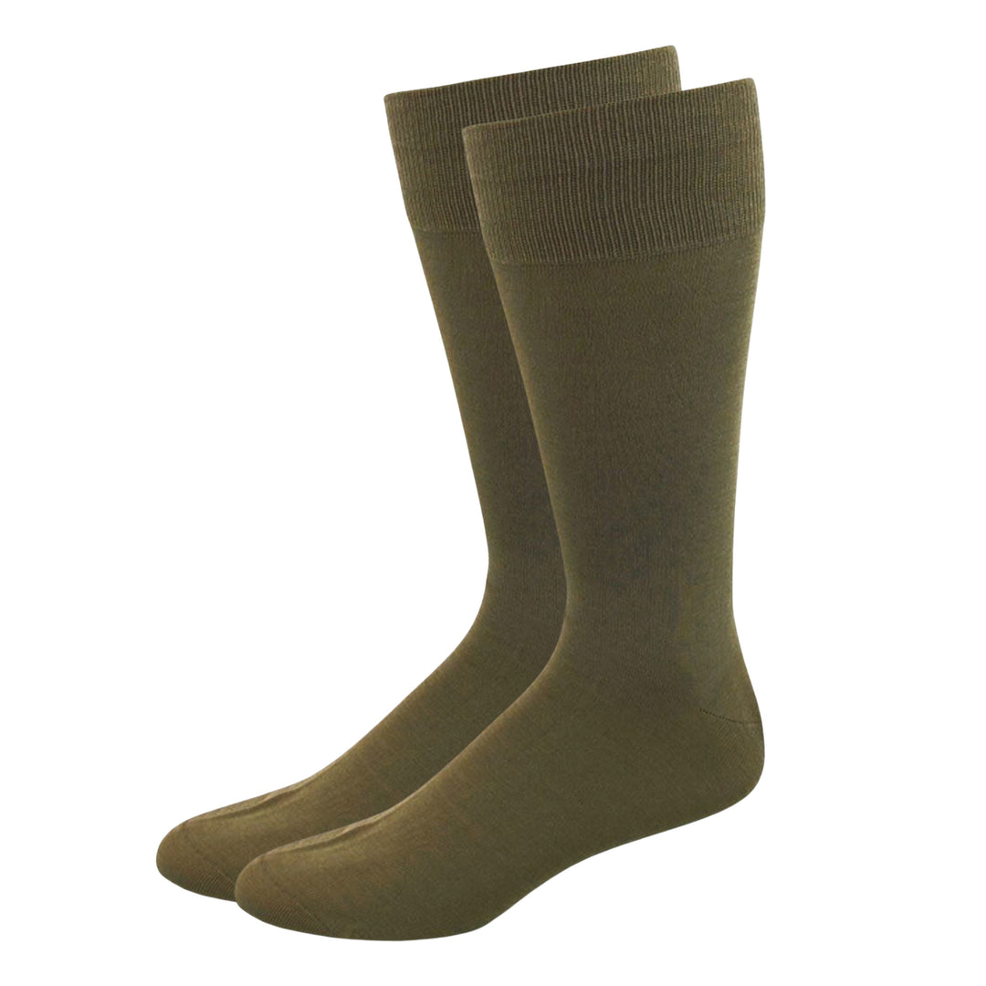 Knee High Solid Dress Socks - Taupe