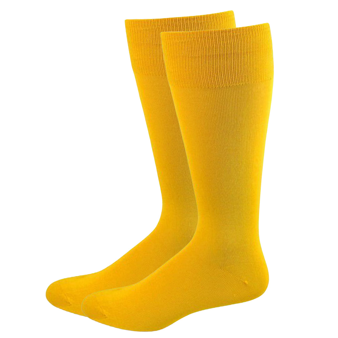 Solid Small Size Dress Socks - Gold