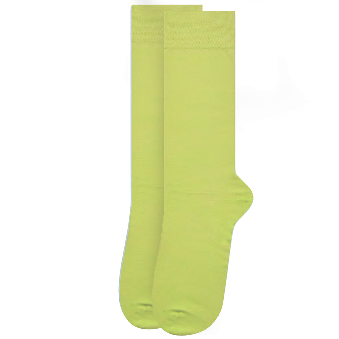 Solid Small Size Dress Socks - Lime