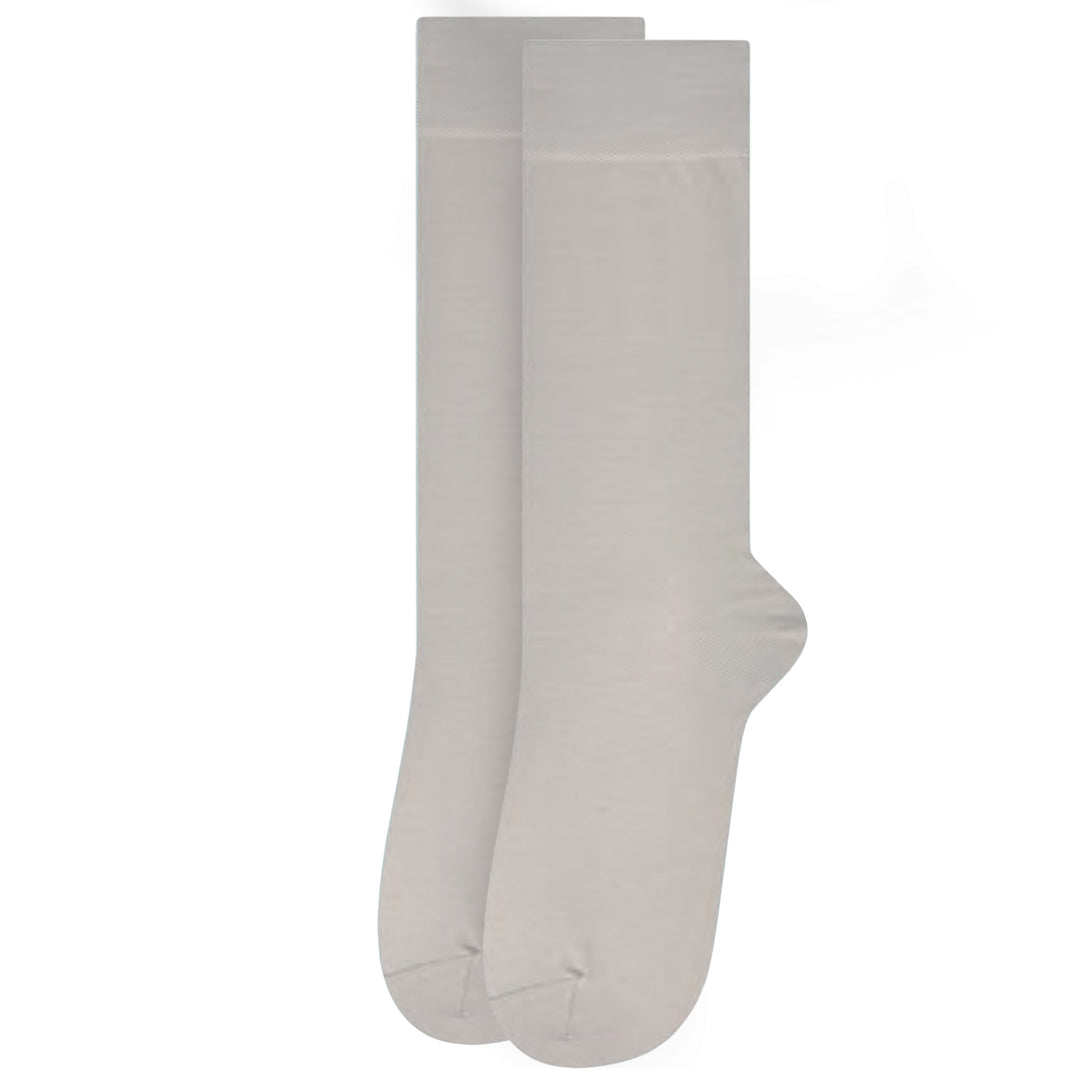 Solid Small Size Dress Socks - Light Silver