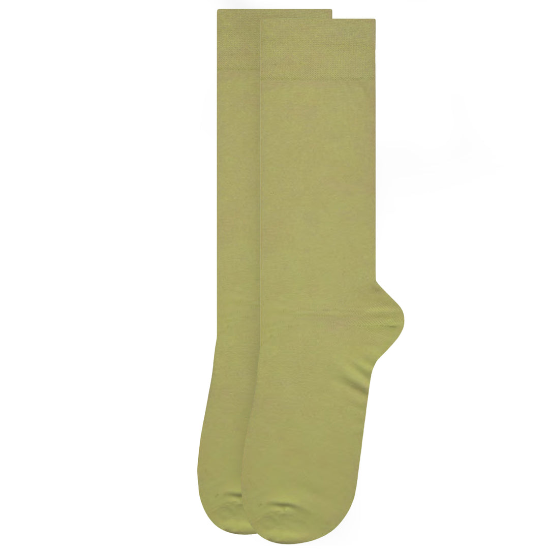 Solid Mid-Calf Dress Socks - Avocado