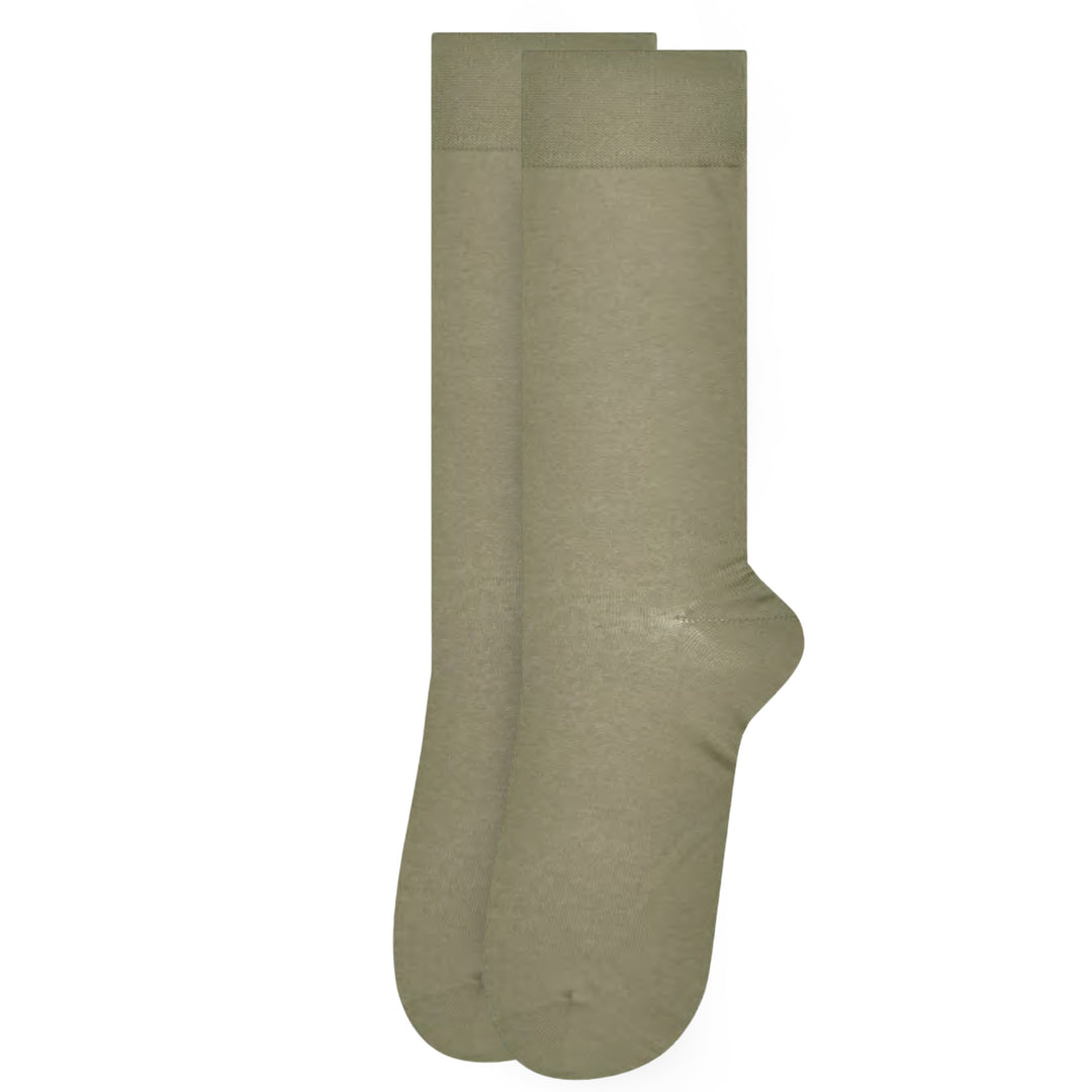 Solid Mid-Calf Dress Socks - Silver