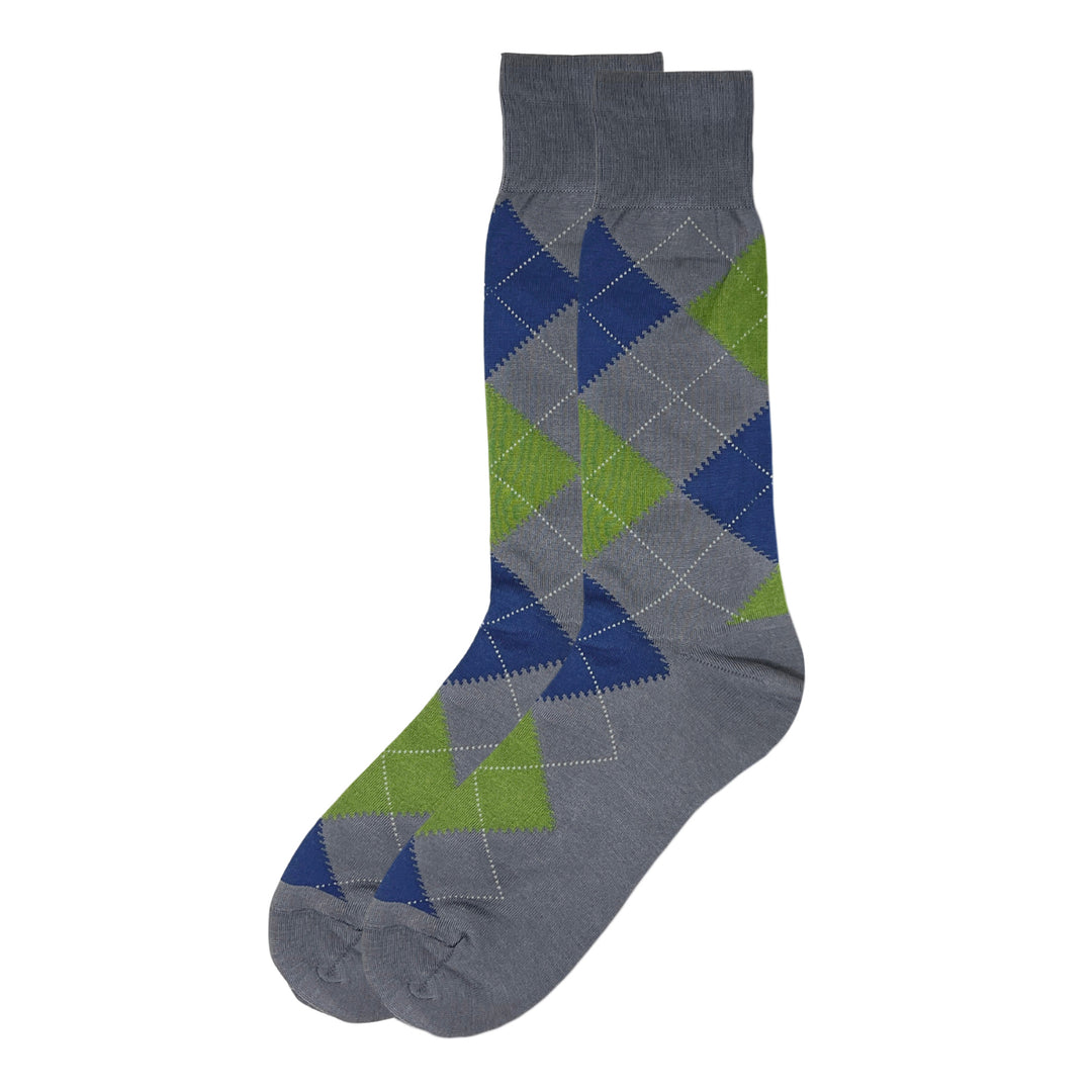 Argyle Dress Socks - Heather Gray