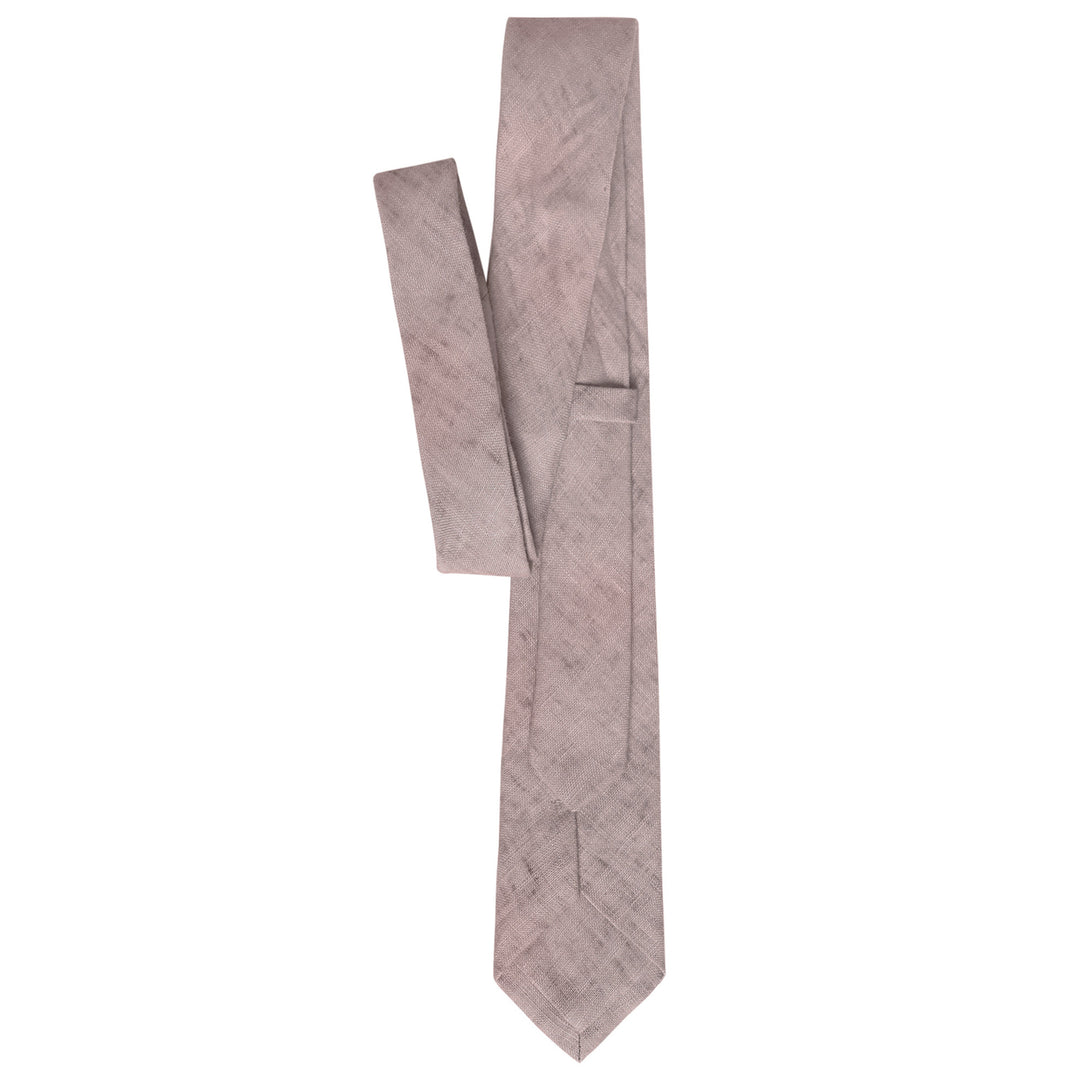 Watercolor Linen Slim Tie - Beige