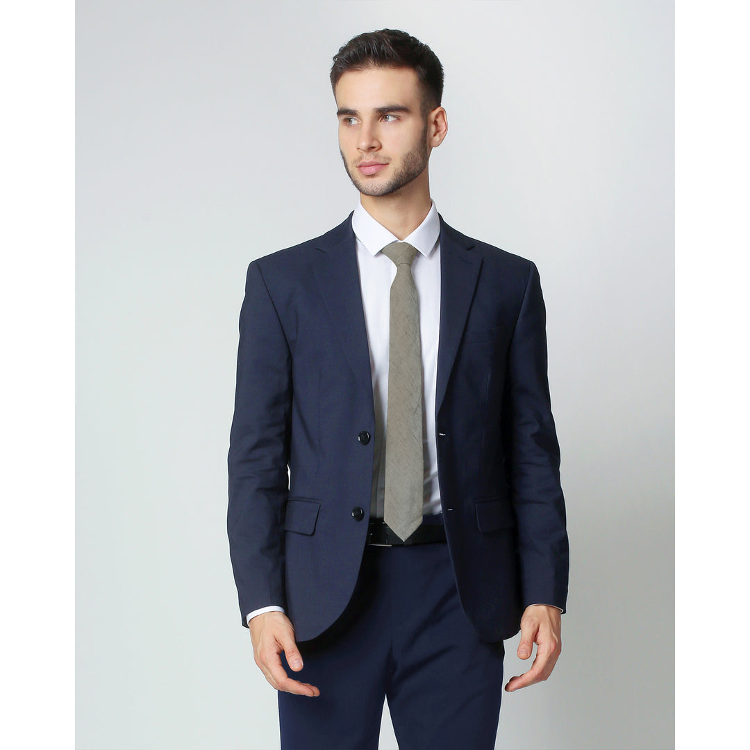 Watercolor Linen Slim Tie - Fern