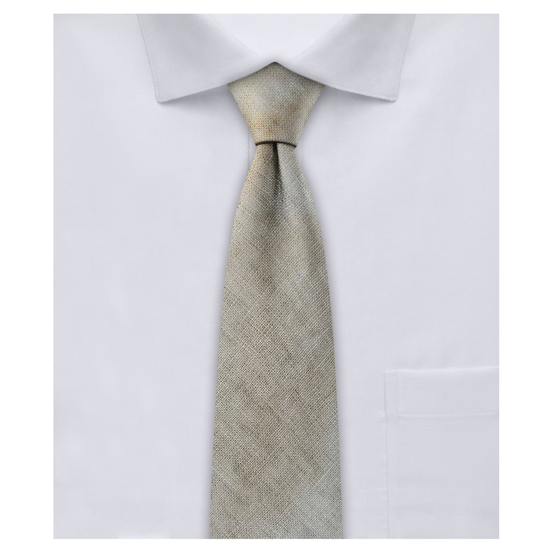 Wedding Watercolor Linen Slim Tie - Fern
