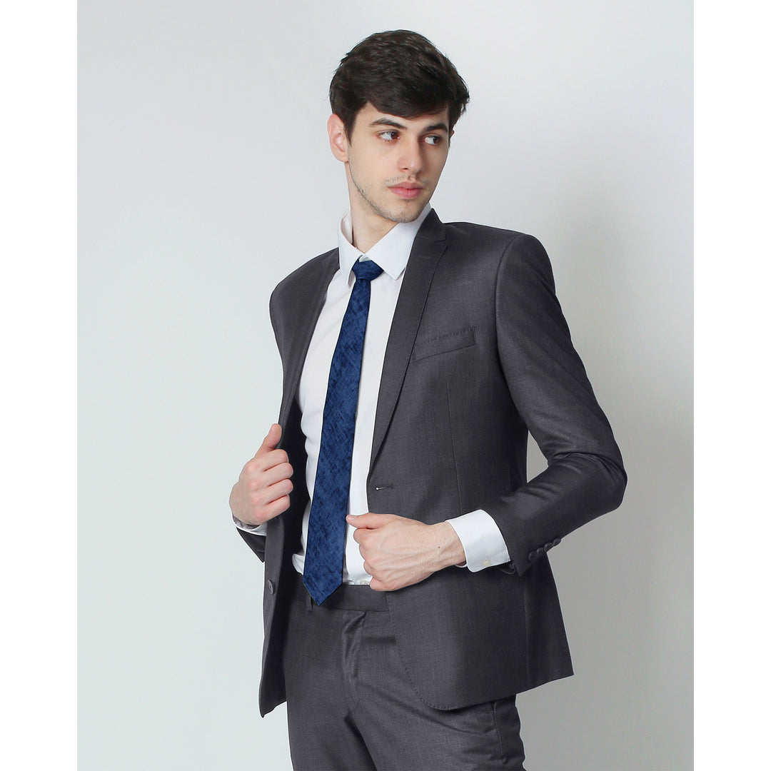 Watercolor Linen Slim Tie - Denim