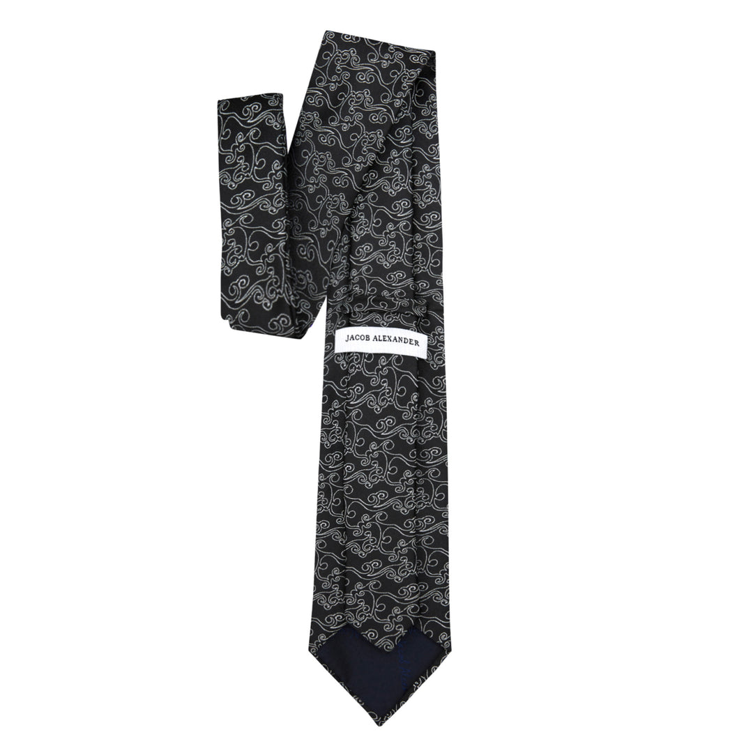 Bold Vine Tie - Black