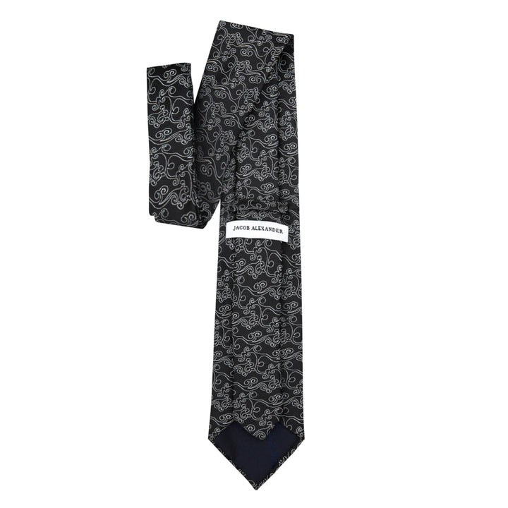 Bold Vine Tie - Black