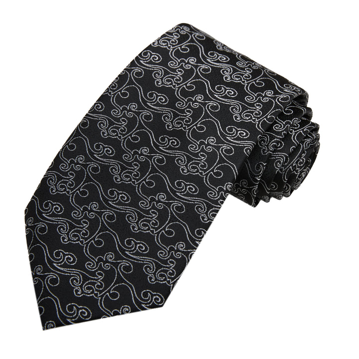 Bold Vine Tie - Black