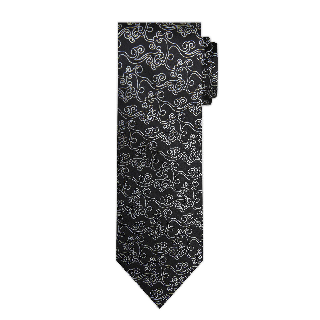 Bold Vine Tie - Black