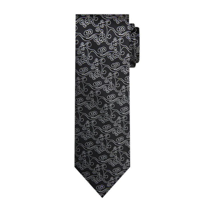 Bold Vine Tie - Black
