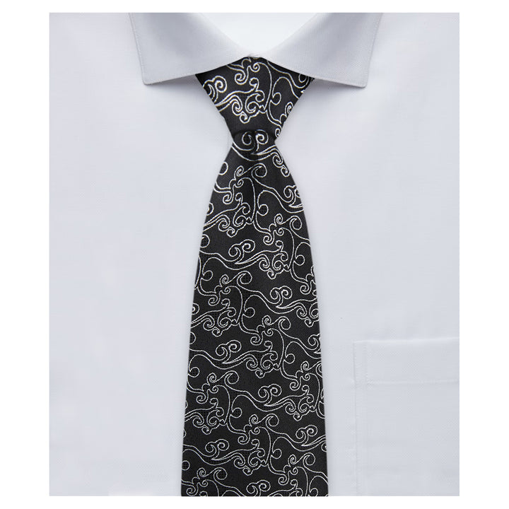 Bold Vine Tie - Black
